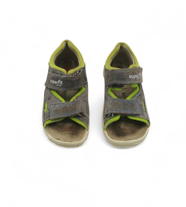 Sandale copii Superfit 26, piele intoarsa, gri - imagine 3