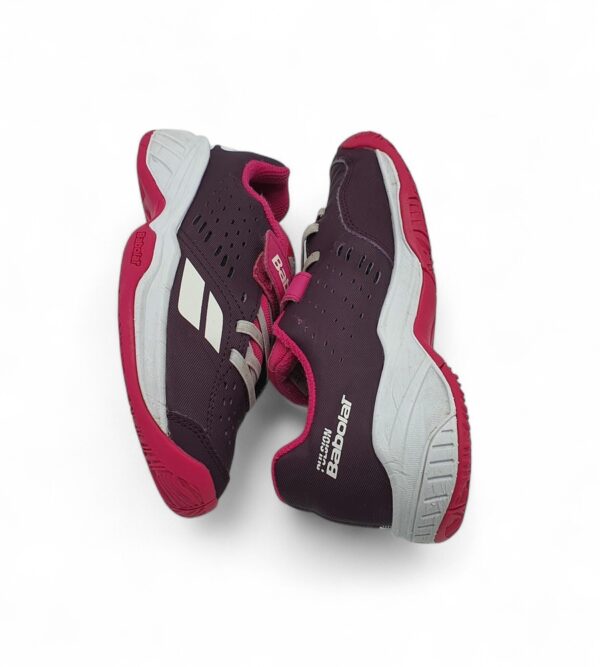 Adidasi copii Babolat 32 imitatie de piele , material textil, negru roz - imagine 4