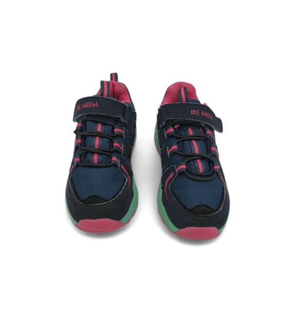 Adidasi copii Be Mega 28, material textil, imitatie de piele, negru albastru roz - imagine 3