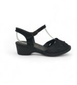 Sandale dama Rieker 38 piele, negru