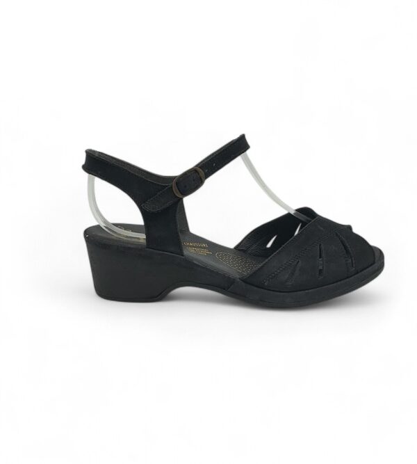 Sandale dama Rieker 38 piele, negru - imagine 1