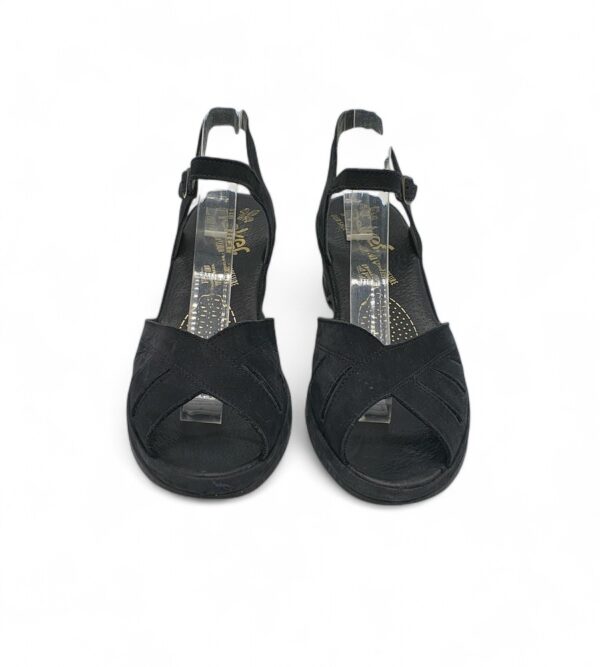 Sandale dama Rieker 38 piele, negru - imagine 3