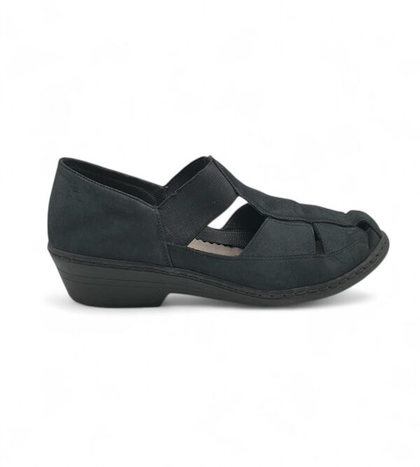 Sandale dama Rieker 39, piele, negru - imagine 1