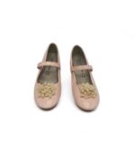 Balerini copii Funky 31 imitatie de piele, roz - imagine 3