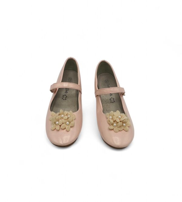 Balerini copii Funky 31 imitatie de piele, roz - imagine 3