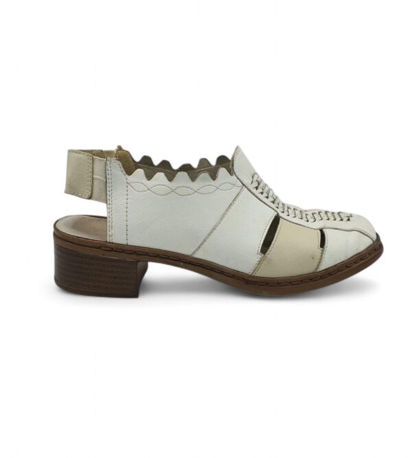 Sandale dama Rieker  42 piele, alb - imagine 1