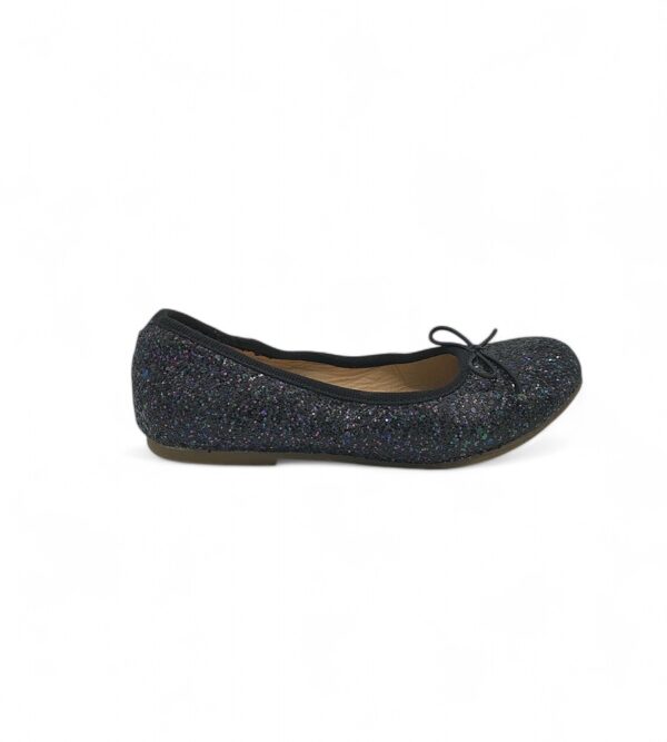 Balerini copii John Lewis 34, imitatie de piele, negru gri - imagine 1