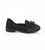 Mocasini dama Misu 38, piele intoarsa , negru