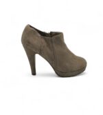 Botine dama City Line 38 material textil, bej