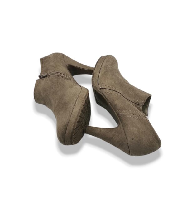 Botine dama City Line 38 material textil,  bej - imagine 4