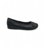 Balerini dama 38, imitatie de piele, negru