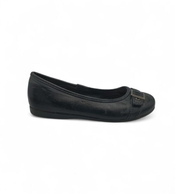 Balerini dama  38, imitatie de piele, negru - imagine 1