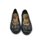 Balerini dama 38, imitatie de piele, negru - imagine 3