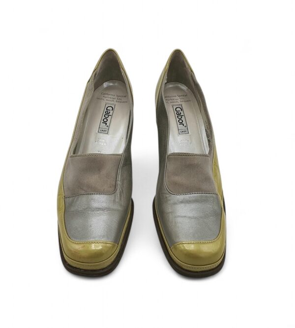 Pantofi dama Gabor 41 piele, auriu gri - imagine 3