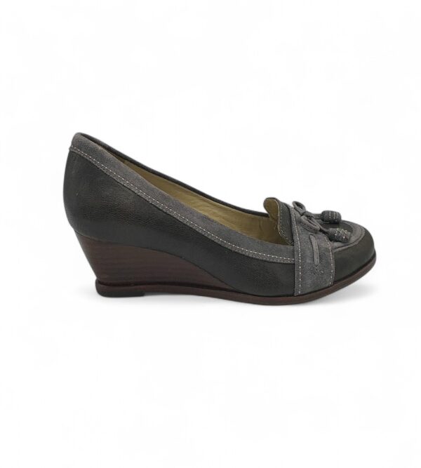 Pantofi dama Clarks 37 piele, negru gri - imagine 1