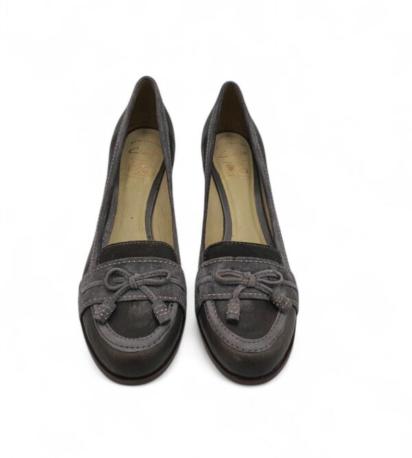 Pantofi dama Clarks 37 piele, negru gri - imagine 3