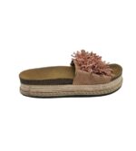 Saboti dama 40 material textil, roz