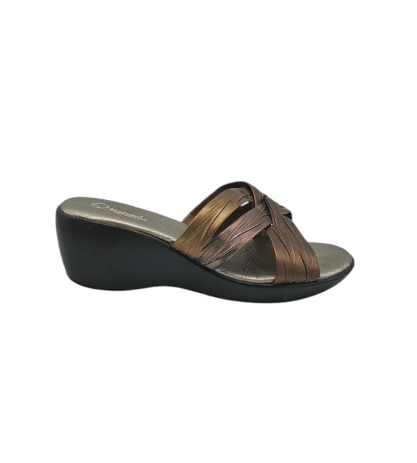Saboti dama Natural 38, imitatie de piele, maro - imagine 1