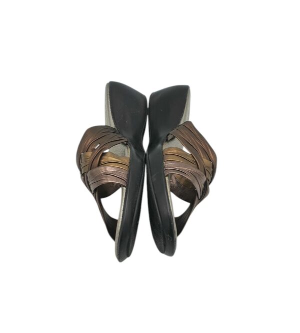 Saboti dama Natural 38, imitatie de piele, maro - imagine 4