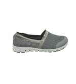 Espadrile dama Skechers 38, material textil, gri