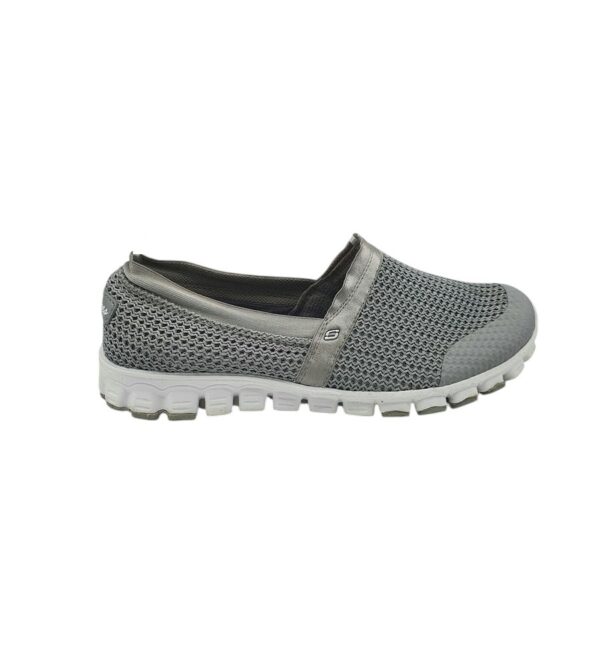Espadrile dama Skechers 38, material textil, gri - imagine 1