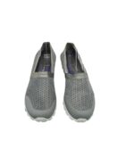 Espadrile dama Skechers 38, material textil, gri - imagine 5