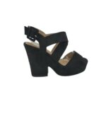 Sandale dama Primark 37, material textil, negru