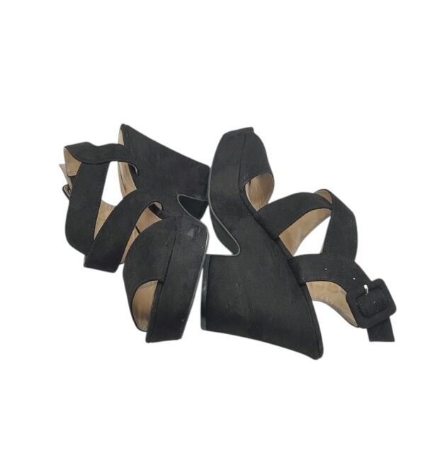 Sandale dama Primark 37, material textil, negru - imagine 3