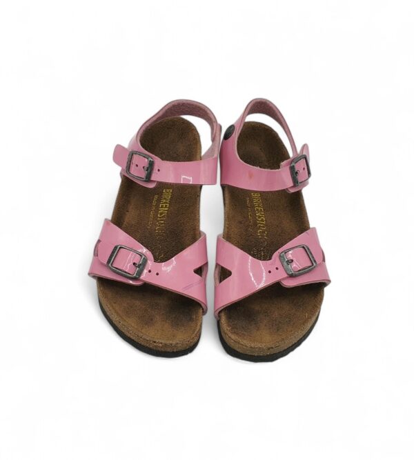 Sandale copii Birkenstock 30, imitatie de piele, roz - imagine 3