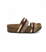 Saboti dama Bonova 40, material textil, imitatie de piele, multicolor