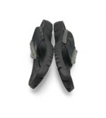 Saboti dama Step Tone 39, imitatie de piele, negru gri - imagine 4