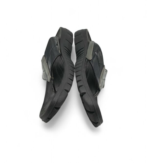 Saboti dama Step Tone 39, imitatie de piele, negru gri - imagine 4