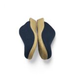 Saboti dama Fly Flot 39 material textil, bleumarin - imagine 4