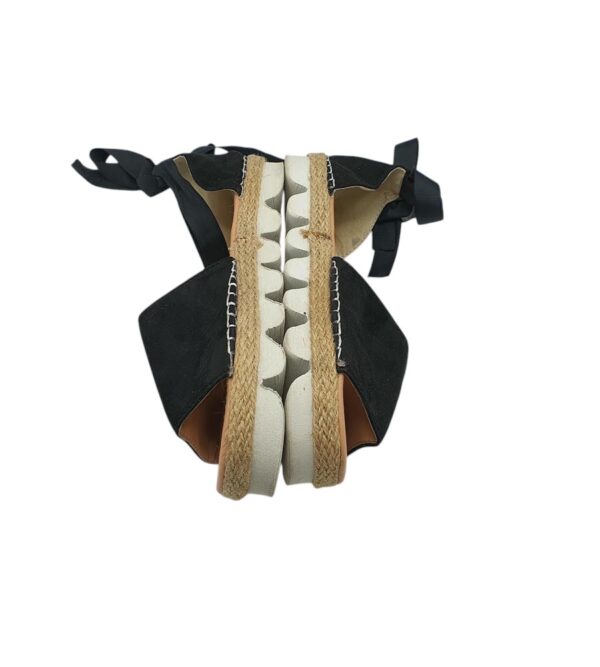 Sandale dama 39 material textil, negru - imagine 4
