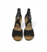 Sandale dama Rieker 39 material textil, imitatie de piele, negru - imagine 3