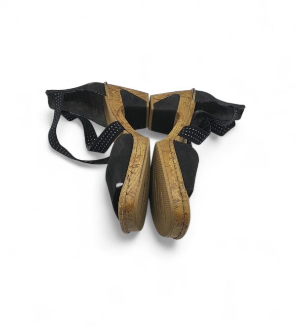 Sandale dama Rieker 39 material textil, imitatie de piele, negru - imagine 4