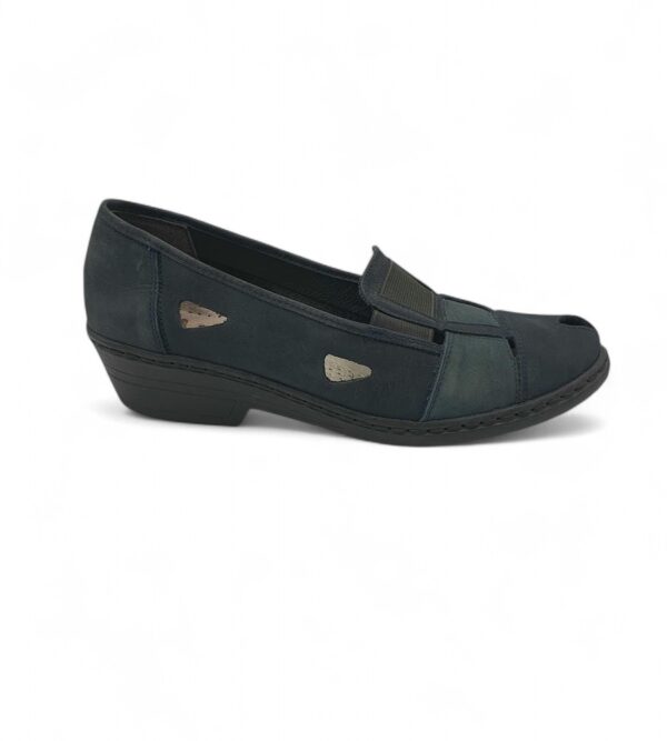 Sandale dama  Rieker 38, piele, bleumarin - imagine 1