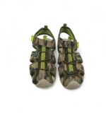 Sandale copii Sneaker 34, material textil, imitatie de piele, maro verde - imagine 3