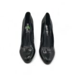 Pantofi dama Bei 35, imitatie de piele, negru - imagine 3
