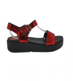 Sandale dama Lady Star 38, imitatie de piele, rosu