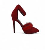 Pantofi dama Sweet 36 material textil, rosu