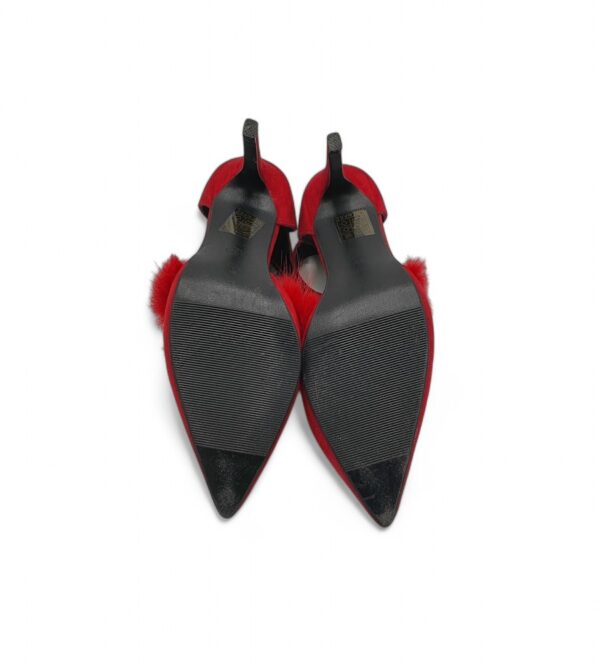 Pantofi dama Sweet 36 material textil, rosu - imagine 5