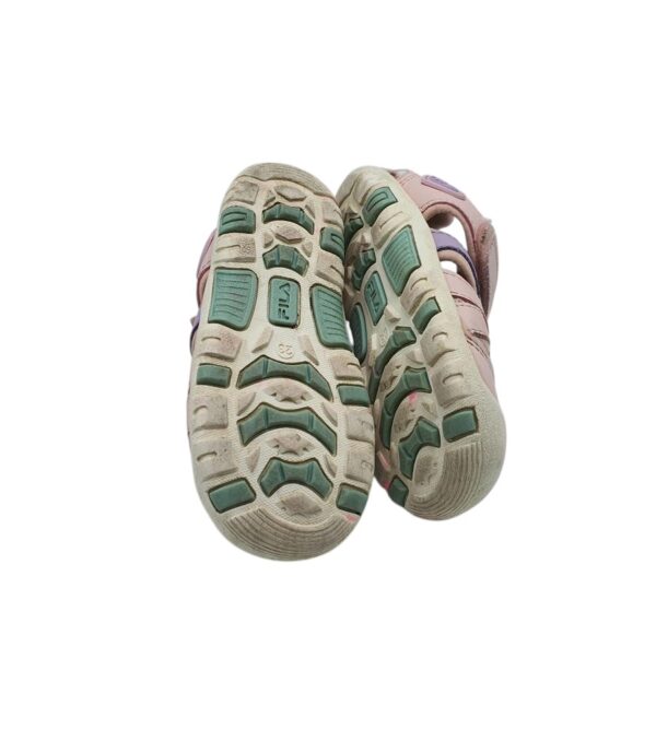 Sandale copii  Fila 23, imitatie de piele, material textil, roz - imagine 5