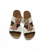 Saboti dama Anatomic 40, imitatie de piele, alb - imagine 3