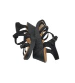 Sandale dama Lilley 40, material textil, negru - imagine 4
