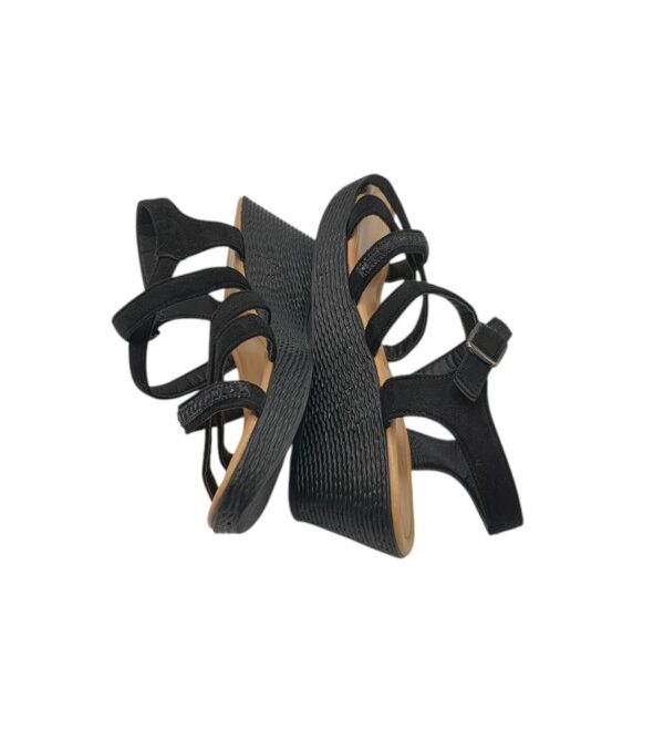 Sandale dama Lilley 40, material textil, negru - imagine 4