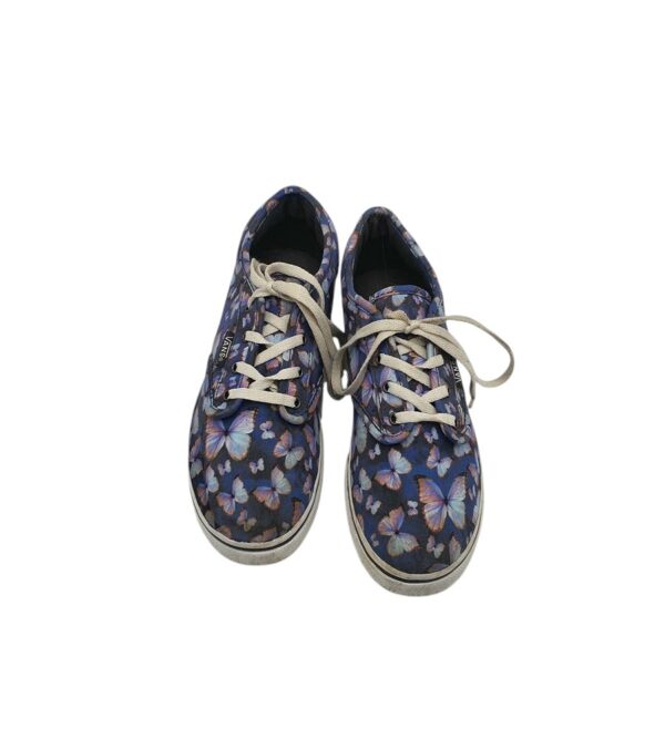 Tenisi copii Vans 34, material textil, albastru negru - imagine 3