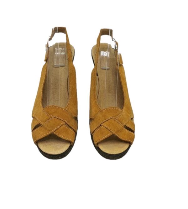 Sandale dama Mark 37, piele intoarsa, maro - imagine 2