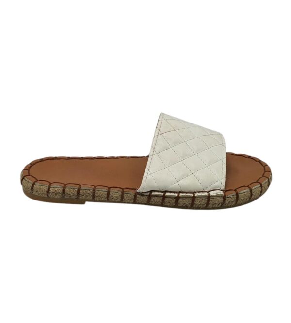 Saboti dama 40, imitatie de piele, alb - imagine 1