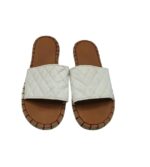 Saboti dama 40, imitatie de piele, alb - imagine 3